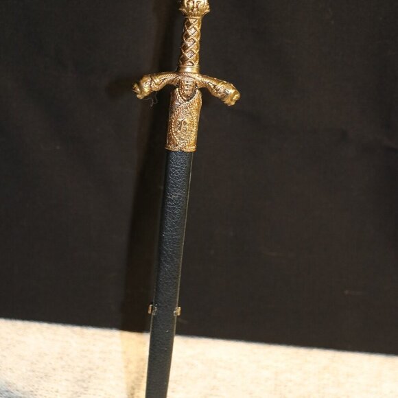 Letter Opener Richard the Lionheart Sword With Scabbard and Holder - Picture 4 of 6